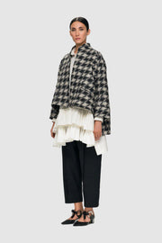 White pleated shirt