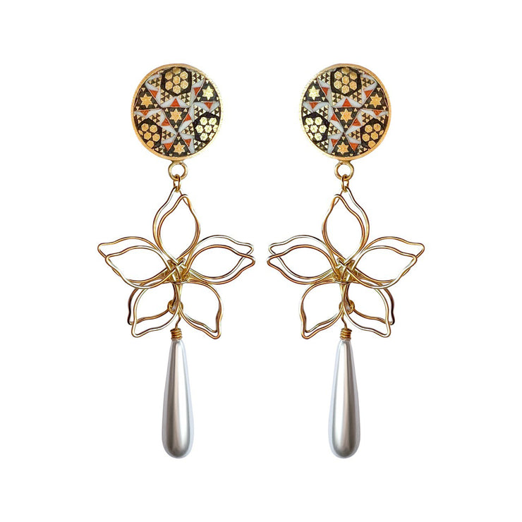 Flower Drop Earrings