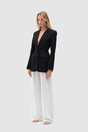 ISABELA TAILORED PADDED SHOULDER BLAZER