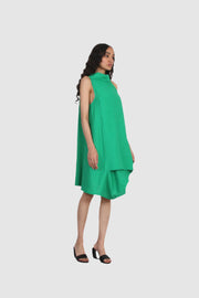 Green Fluid Geometry Dress