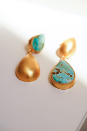 Drop Earrong with Turquoise