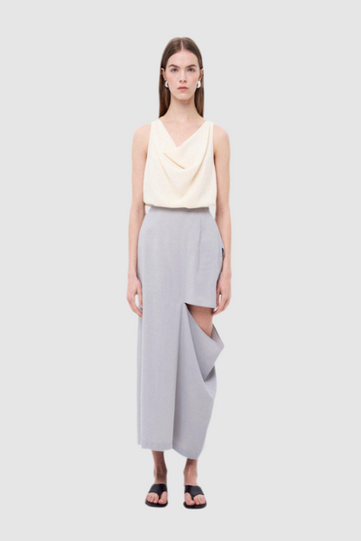 Grey Asymmetrical Skirt