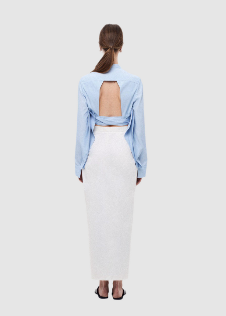 Cream Pencil Skirt