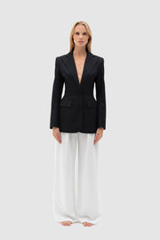 ISABELA TAILORED PADDED SHOULDER BLAZER