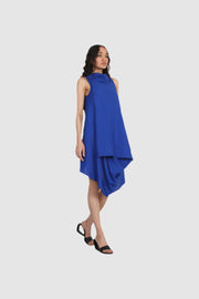 Blue Fluid Geometry Dress