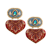 Royal Blue & Red Earrings