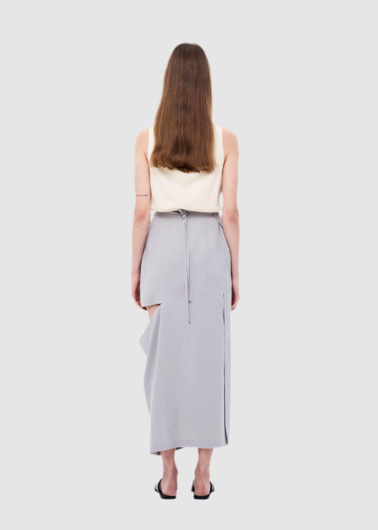 Grey Asymmetrical Skirt
