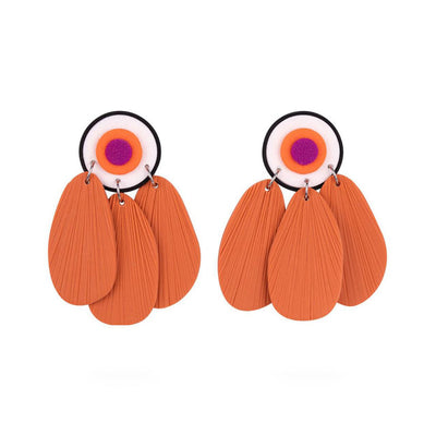 Orange Arzhan Earring