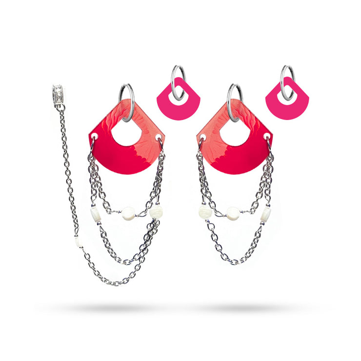 Helia Coral Pink Earrings