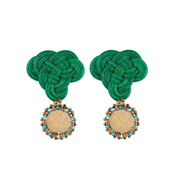 Green Cloud Earrings