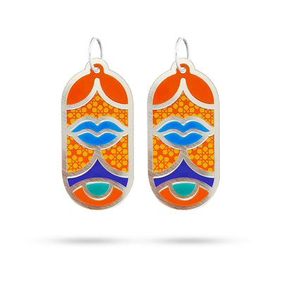 Artemis Orange Earrings