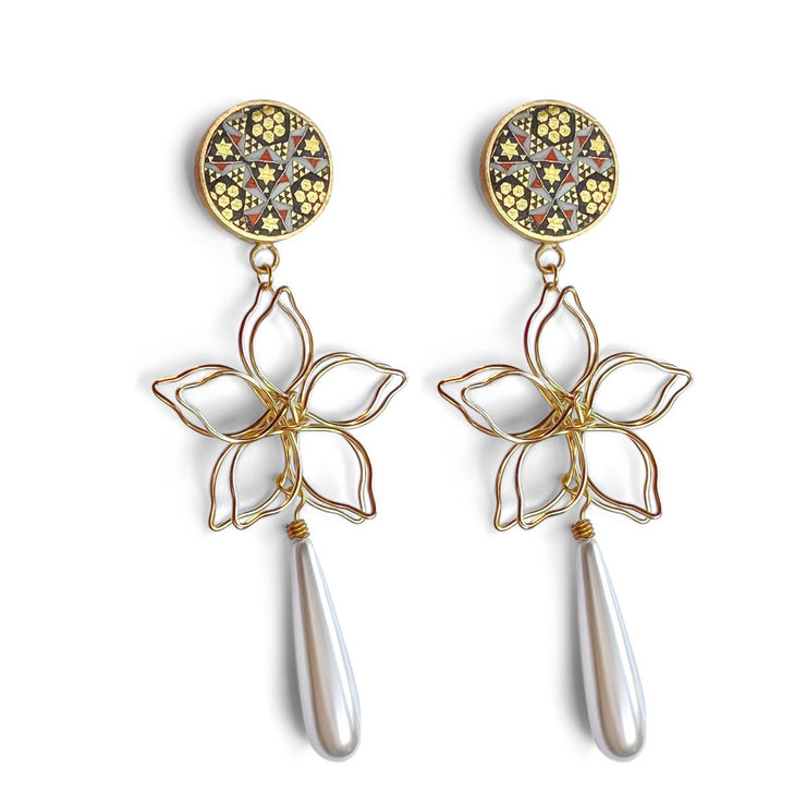 Flower Drop Earrings