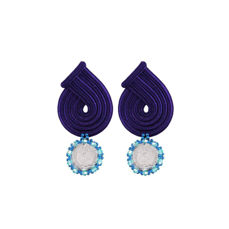 Drop Purple Earrings