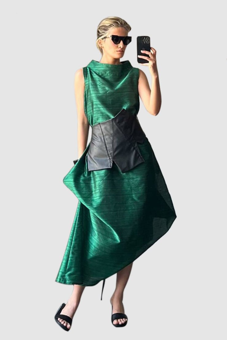 Green Taffeta Dress