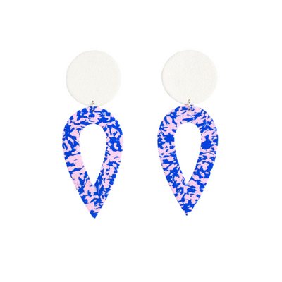 White Blackberry Earring