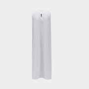 White Layered Linen Asymmetrical Top