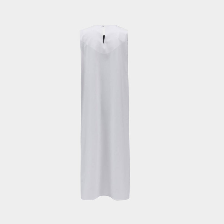 White Layered Linen Asymmetrical Top