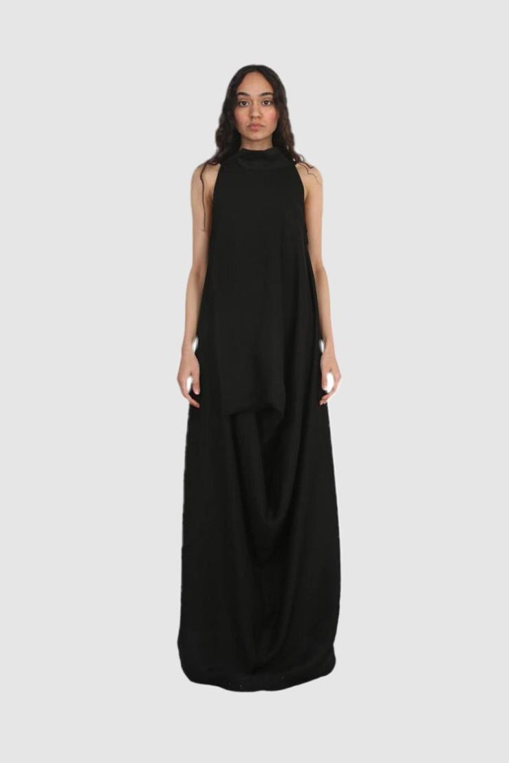 Black Fluid Geometry Dress