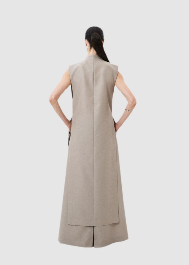 Ecru Elongated Vest