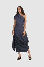 Navy gabardine skirt