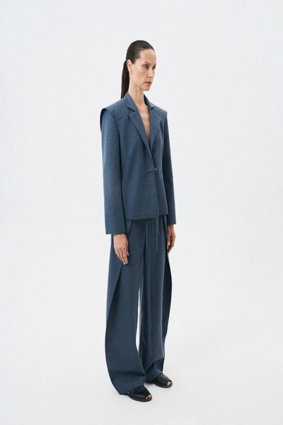 Blue Open-back Blazer