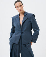 Blue Open-back Blazer