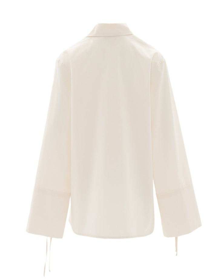Loose fitting shirt with draws string