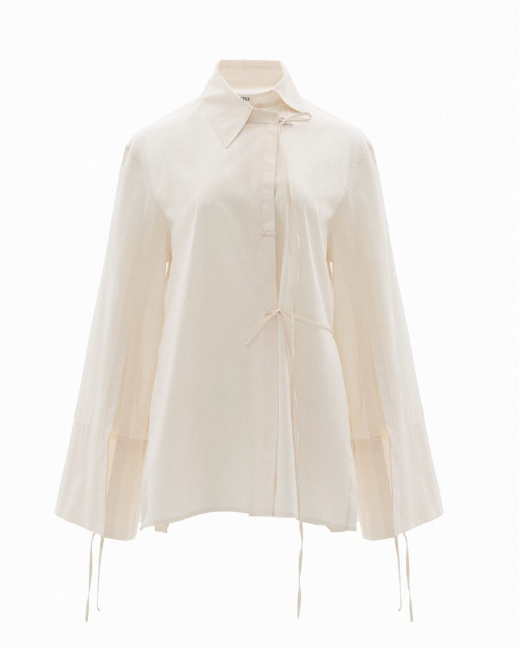 Loose fitting shirt with draws string