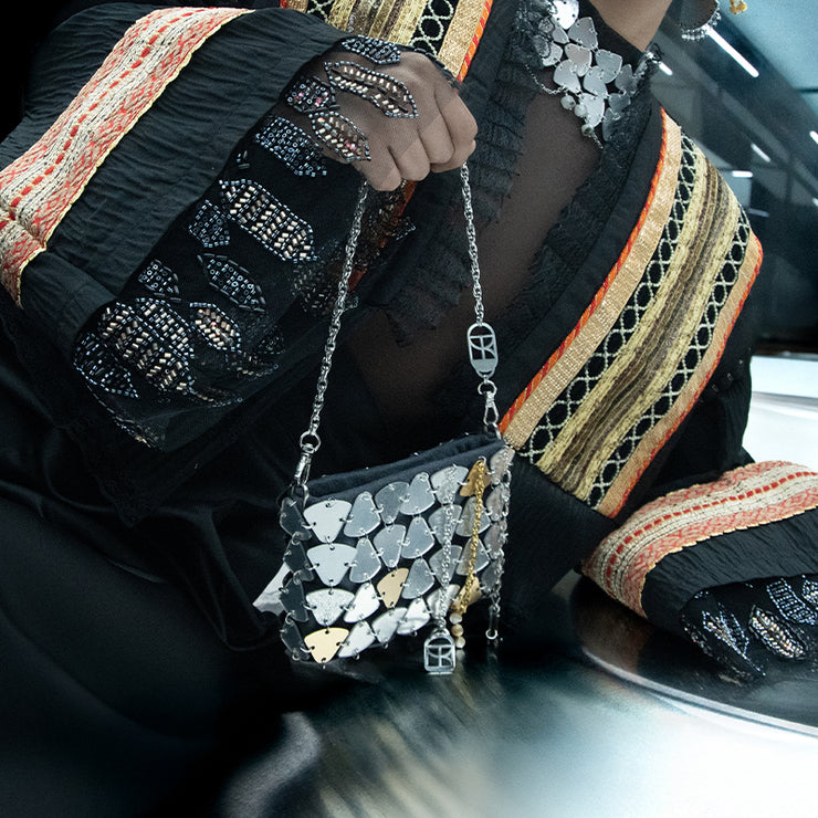 Vosha Silver Clutch