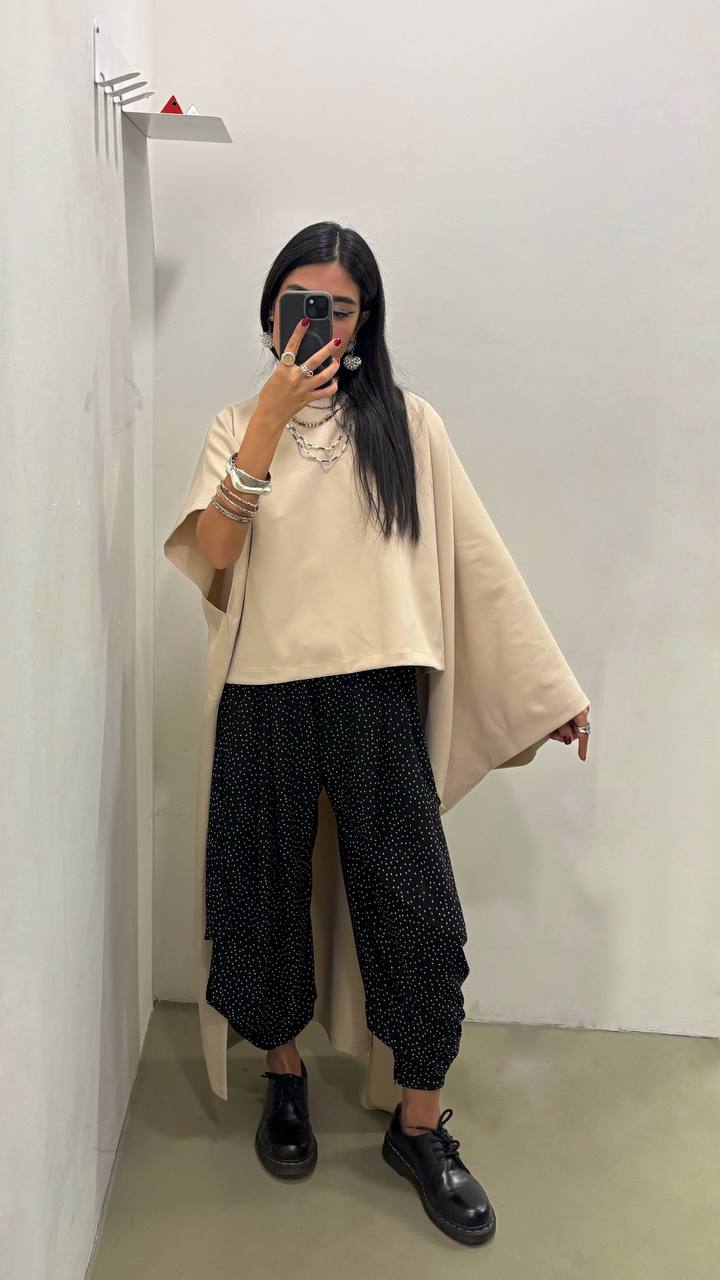 Asymmetrical Cape Dress