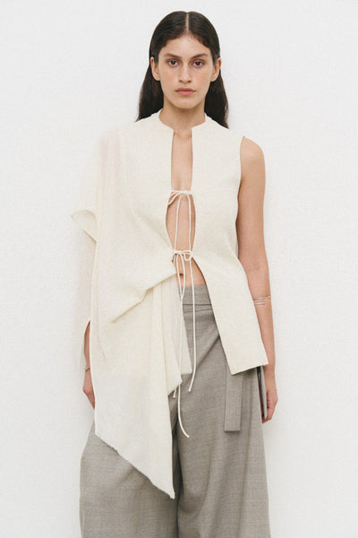 Ivory Blouse Vest