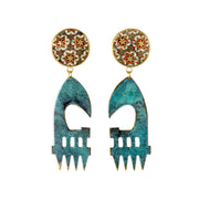Ax Head Patina Earrings