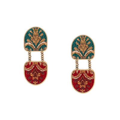 Grean & Red Vaults Earrings