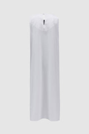 White Layered Linen Asymmetrical Top