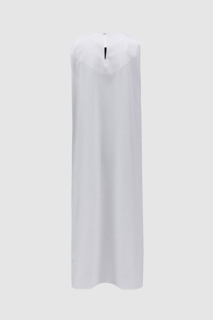 White Layered Linen Asymmetrical Top