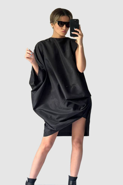 Black Taffeta Short Dress