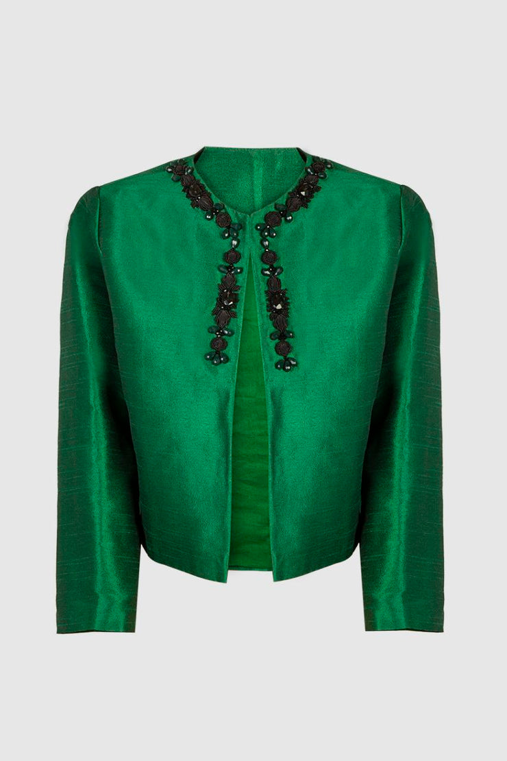 Green Sermeh Embroidery Blazer