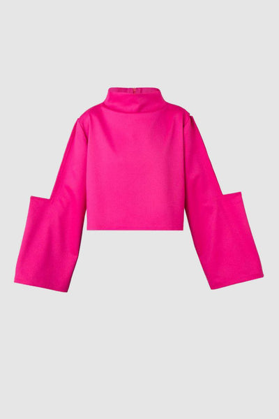 Pink L Sleeve Blouse