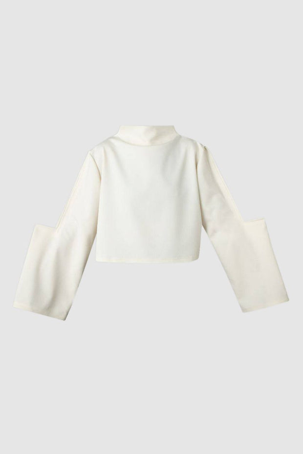 White L Sleeve Blouse