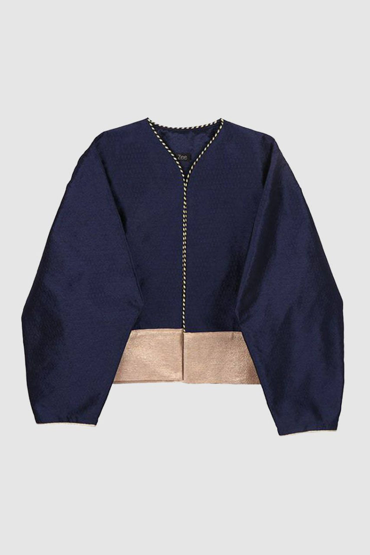 Double-breasted triangle sleeve coat