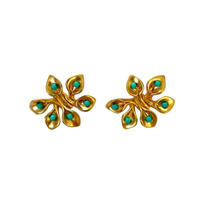 Gold Turquoise Earring