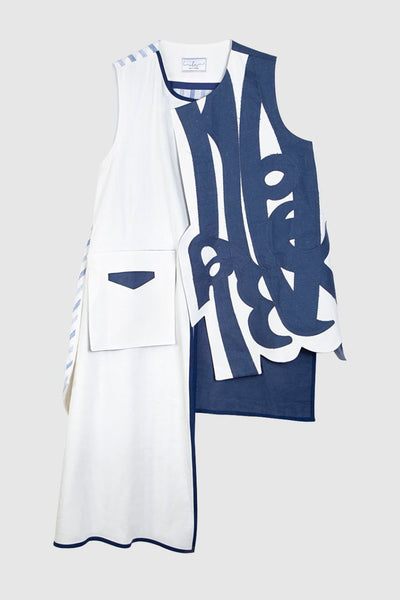 Dark Blue Typography Vest
