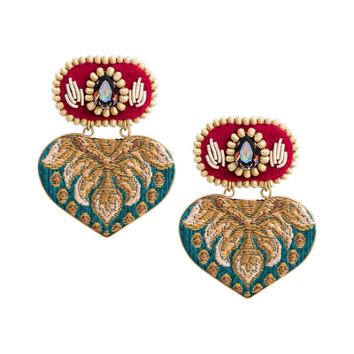 Royal Red & Blue Earrings