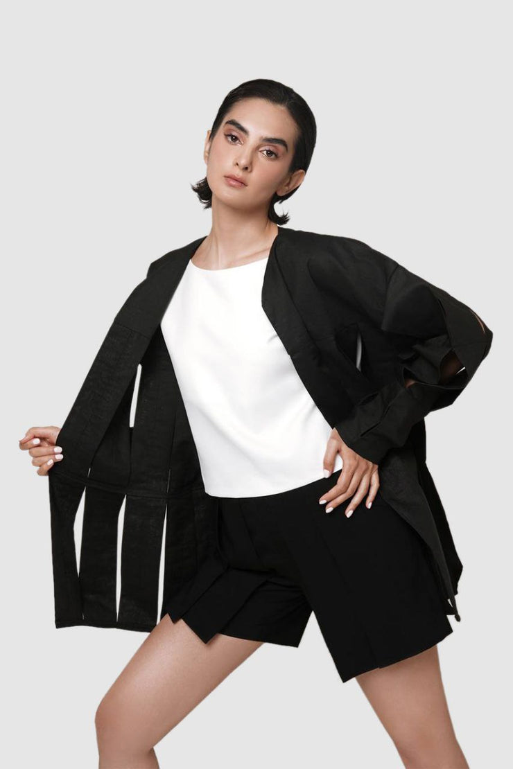 Black Stripped Coats