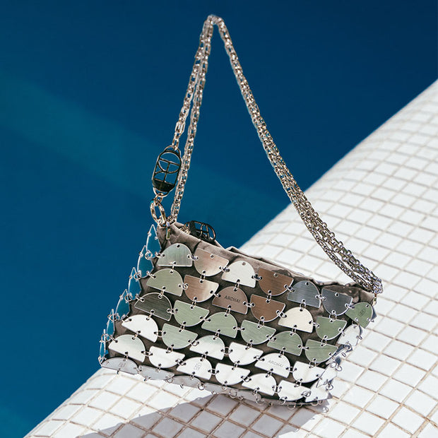 Silver Ocean Bag