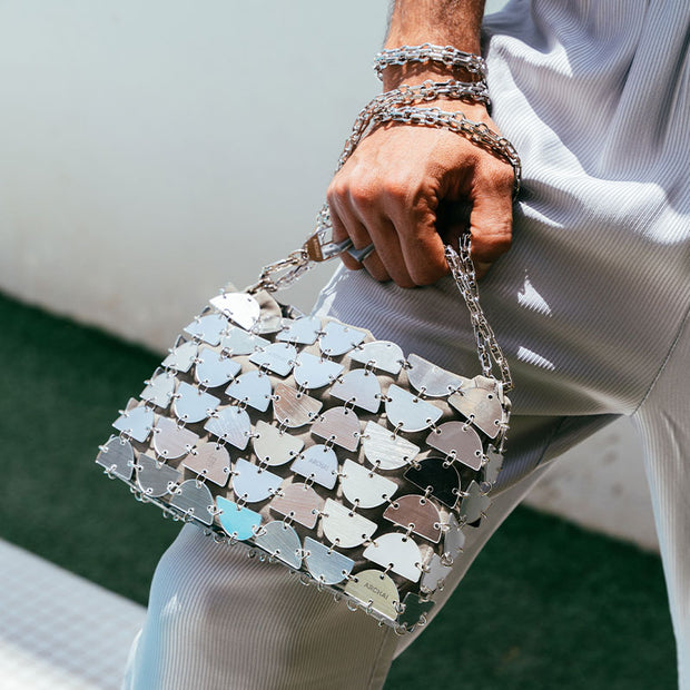 Silver Ocean Bag