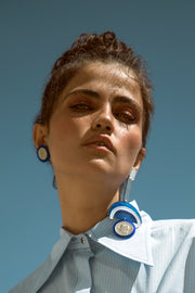 Blue Sun Earrings - Shop New fashion designer clothing, shoes, bags & Accessories online - KÖWLI SHOP