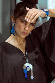 Blue Tripod Necklace - Shop New fashion designer clothing, shoes, bags & Accessories online - KÖWLI SHOP