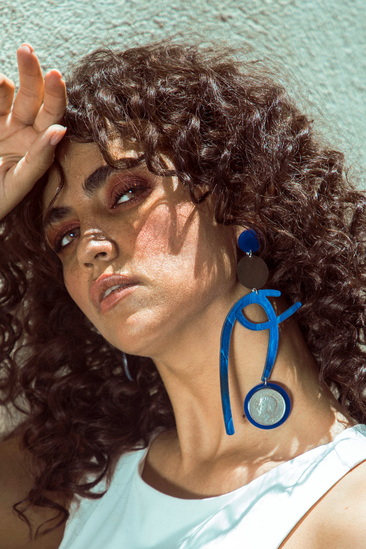 Blue Eye of Horus Earrings - Shop New fashion designer clothing, shoes, bags & Accessories online - KÖWLI SHOP