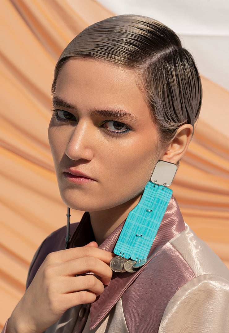 Niloox Earrings Blue - Shop New fashion designer clothing, shoes, bags & Accessories online - KÖWLI SHOP